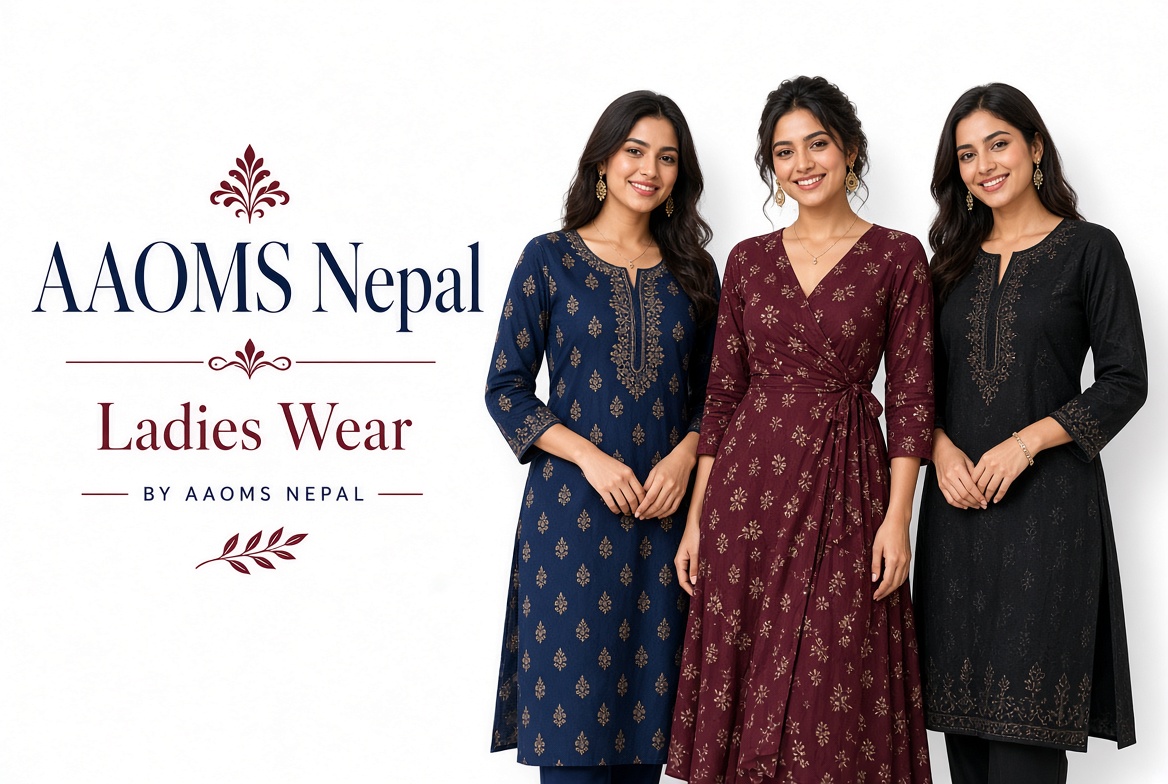 Comfort-Fit Kurti (Navy)
