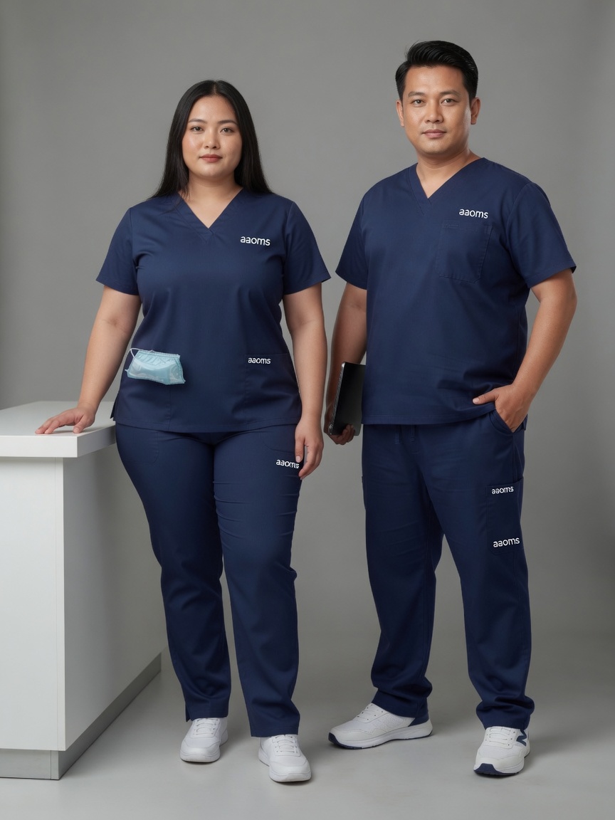 aaoms Nepal plus size scrubs